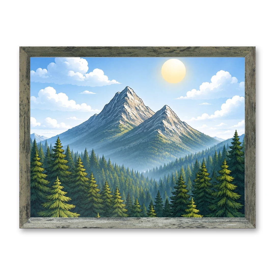 Il kit cornice completa 30×40 cm di traverso con una fotografia di esempio dentro