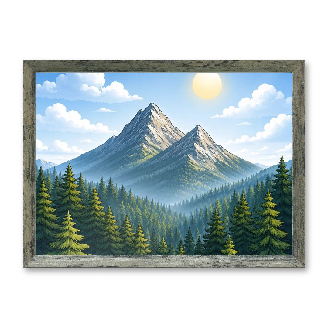 Il kit cornice completa 30×42 cm di traverso con una fotografia di esempio dentro