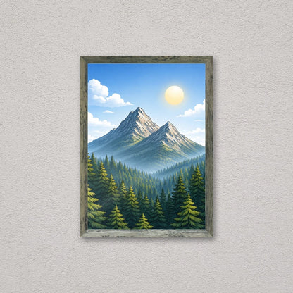 Il kit cornice completa 30×42 cm a parete, con una fotografia di esempio dentro