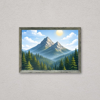 Il kit cornice completa 30×42 cm a parete di traverso, con una fotografia di esempio dentro