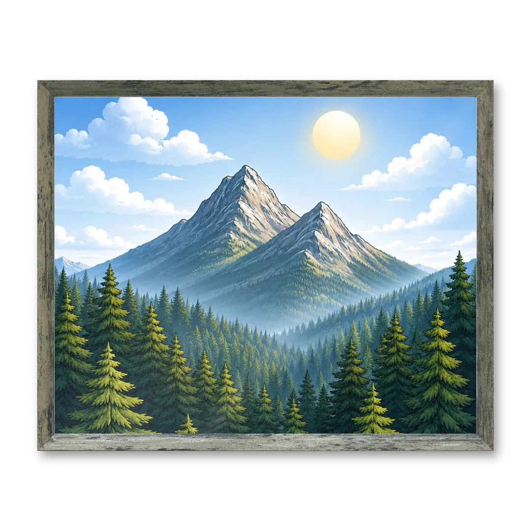 Il kit cornice completa 40×50 cm di traverso con una fotografia di esempio dentro
