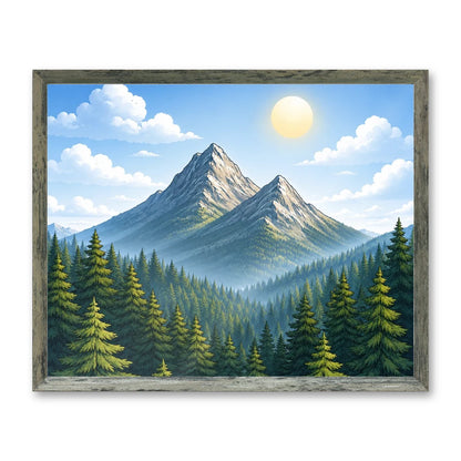 Il kit cornice completa 40×50 cm di traverso con una fotografia di esempio dentro
