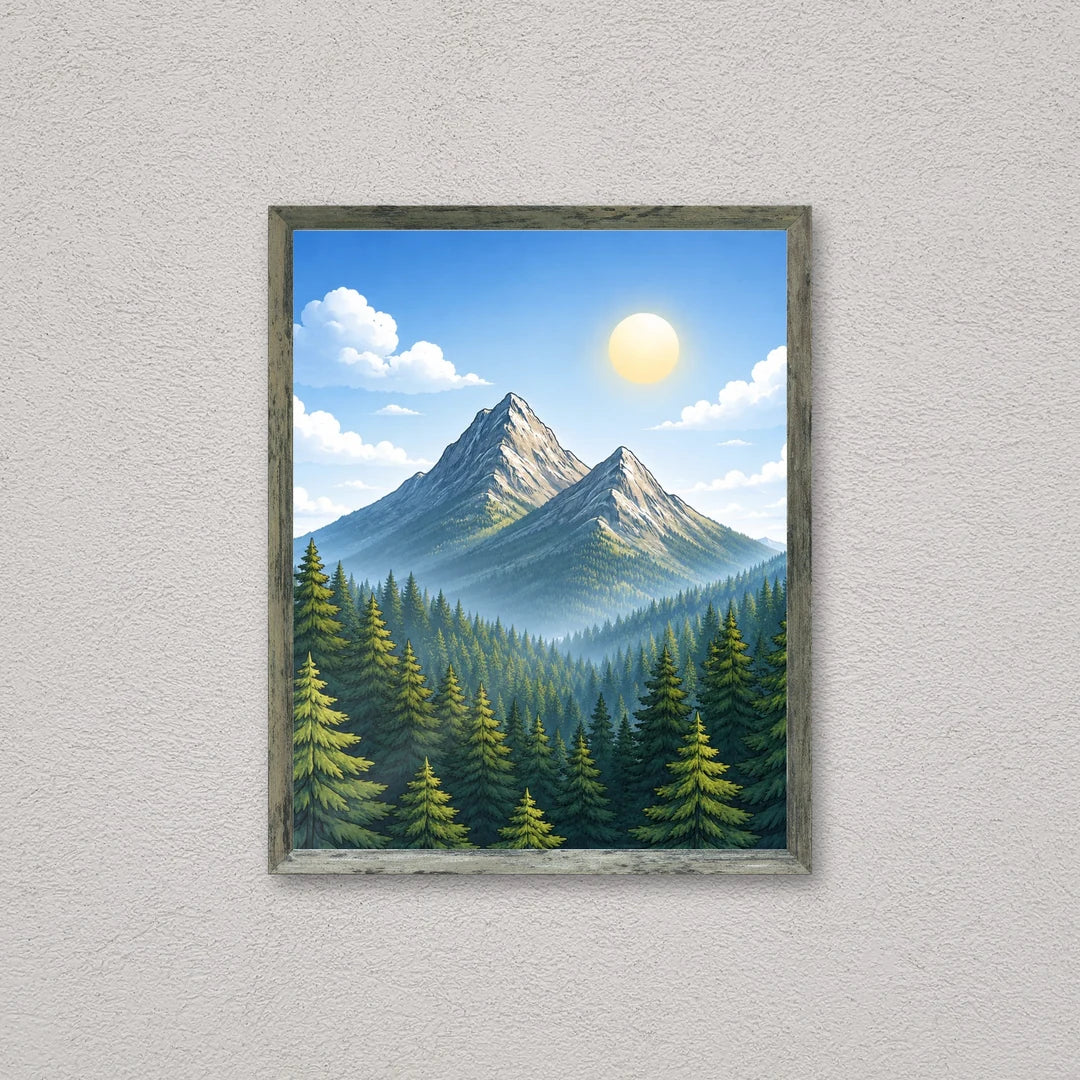 Il kit cornice completa 40×50 cm a parete, con una fotografia di esempio dentro
