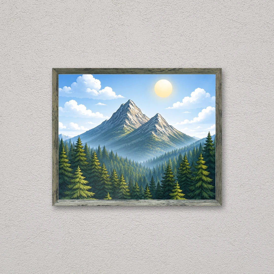 Il kit cornice completa 40×50 cm a parete di traverso, con una fotografia di esempio dentro