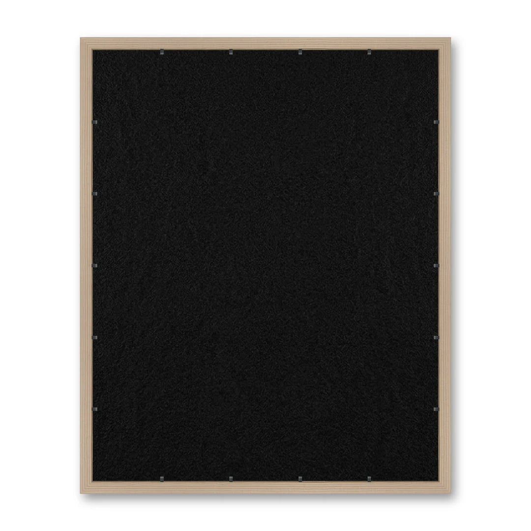 Il retro del kit cornice completa: il pannello in MDF montato nella battuta