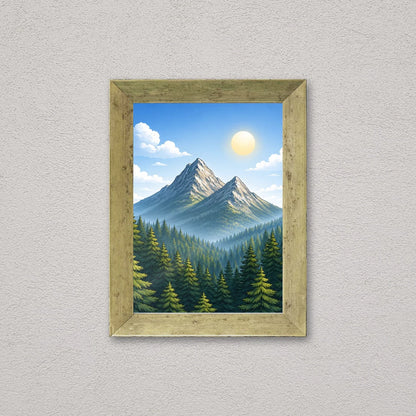 Il kit cornice completa 13×18 cm a parete, con una fotografia di esempio dentro
