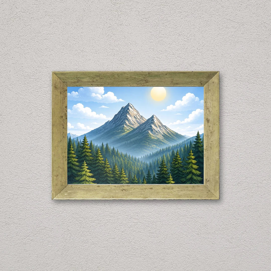 Il kit cornice completa 13×18 cm a parete di traverso, con una fotografia di esempio dentro