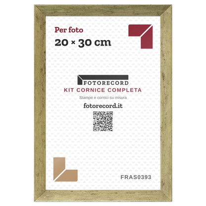 Il kit cornice completa 20×30 cm col foglio segnaposto Fotorecord: al suo posto va la tua foto