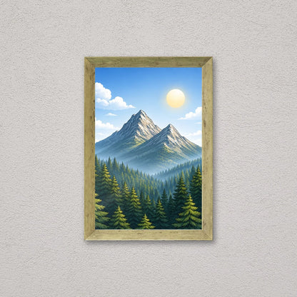 Il kit cornice completa 20×30 cm a parete, con una fotografia di esempio dentro