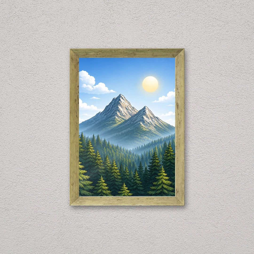 Il kit cornice completa 21×30 cm a parete, con una fotografia di esempio dentro