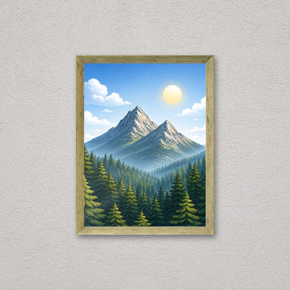 Il kit cornice completa 30×40 cm a parete, con una fotografia di esempio dentro