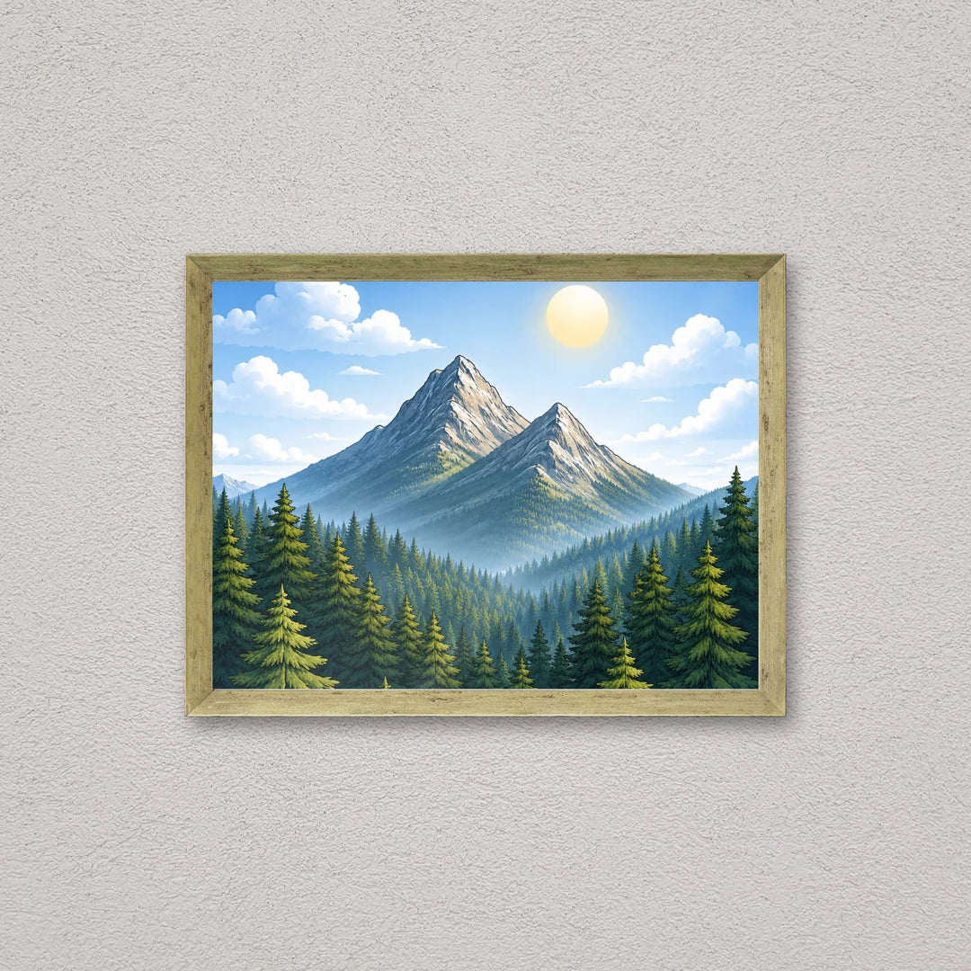 Il kit cornice completa 30×40 cm a parete di traverso, con una fotografia di esempio dentro