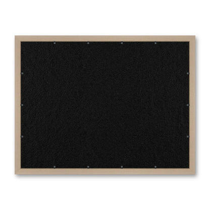 Il retro del kit cornice completa: il pannello in MDF montato nella battuta, di traverso