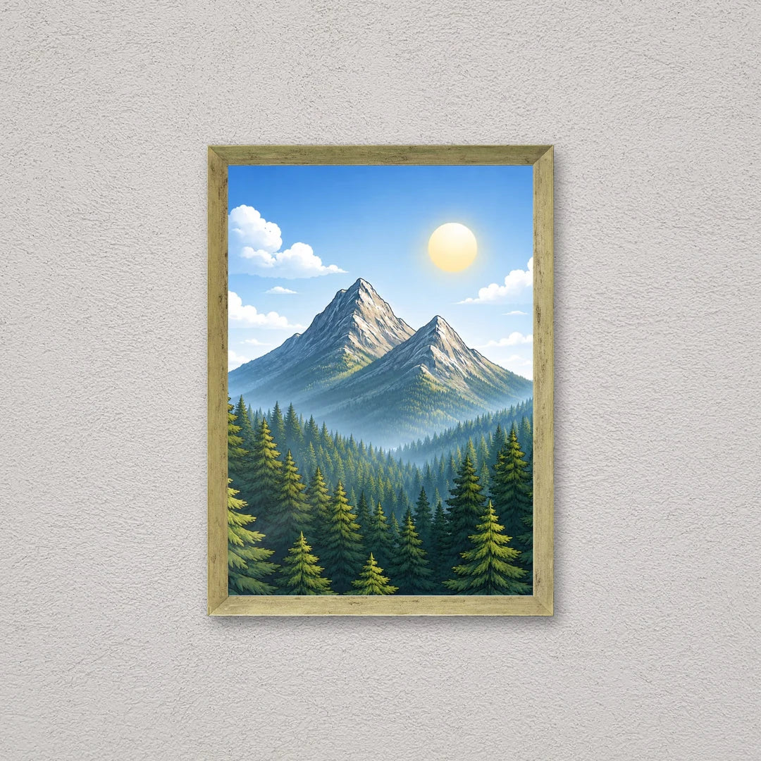 Il kit cornice completa 30×42 cm a parete, con una fotografia di esempio dentro