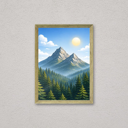 Il kit cornice completa 30×42 cm a parete, con una fotografia di esempio dentro