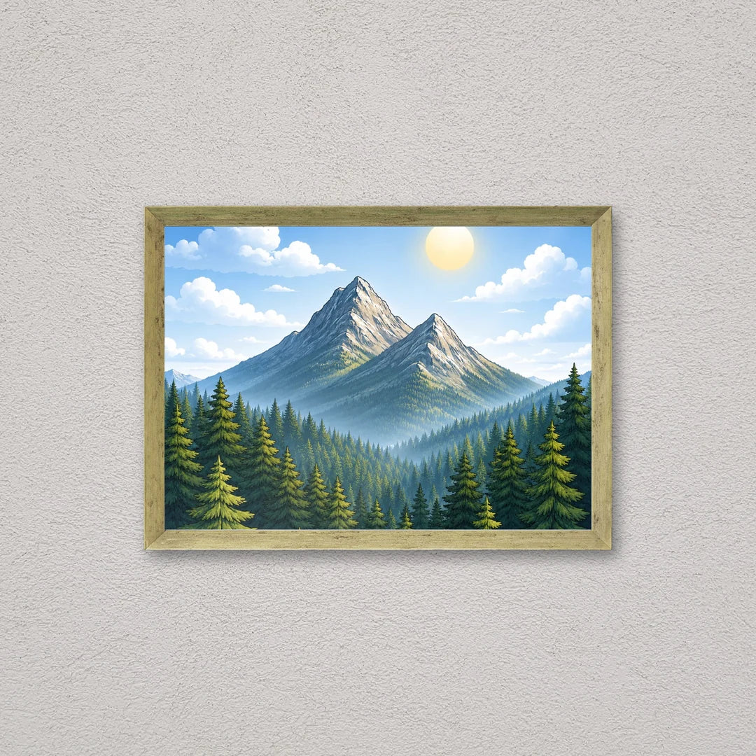 Il kit cornice completa 30×42 cm a parete di traverso, con una fotografia di esempio dentro