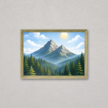 Il kit cornice completa 30×42 cm a parete di traverso, con una fotografia di esempio dentro