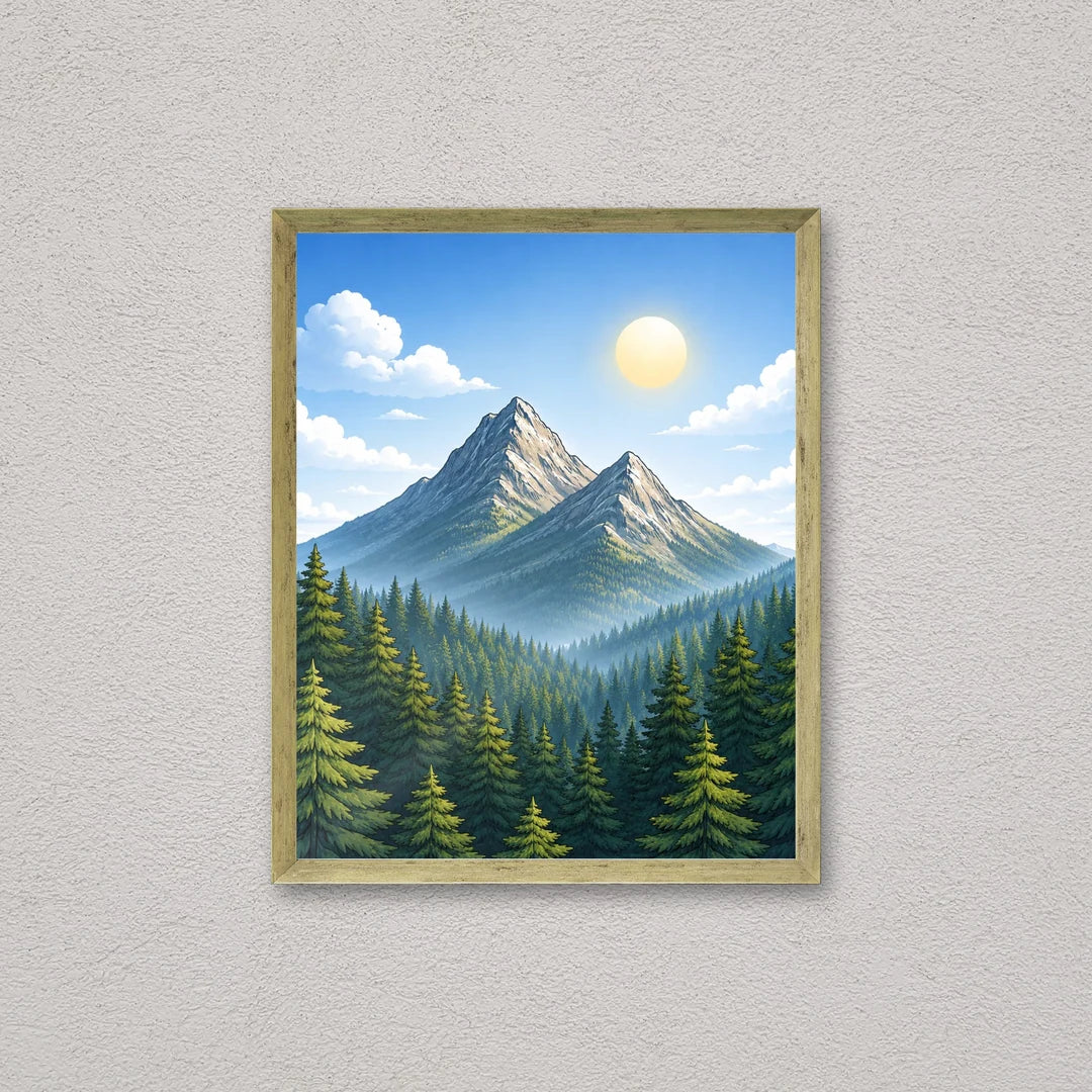Il kit cornice completa 40×50 cm a parete, con una fotografia di esempio dentro