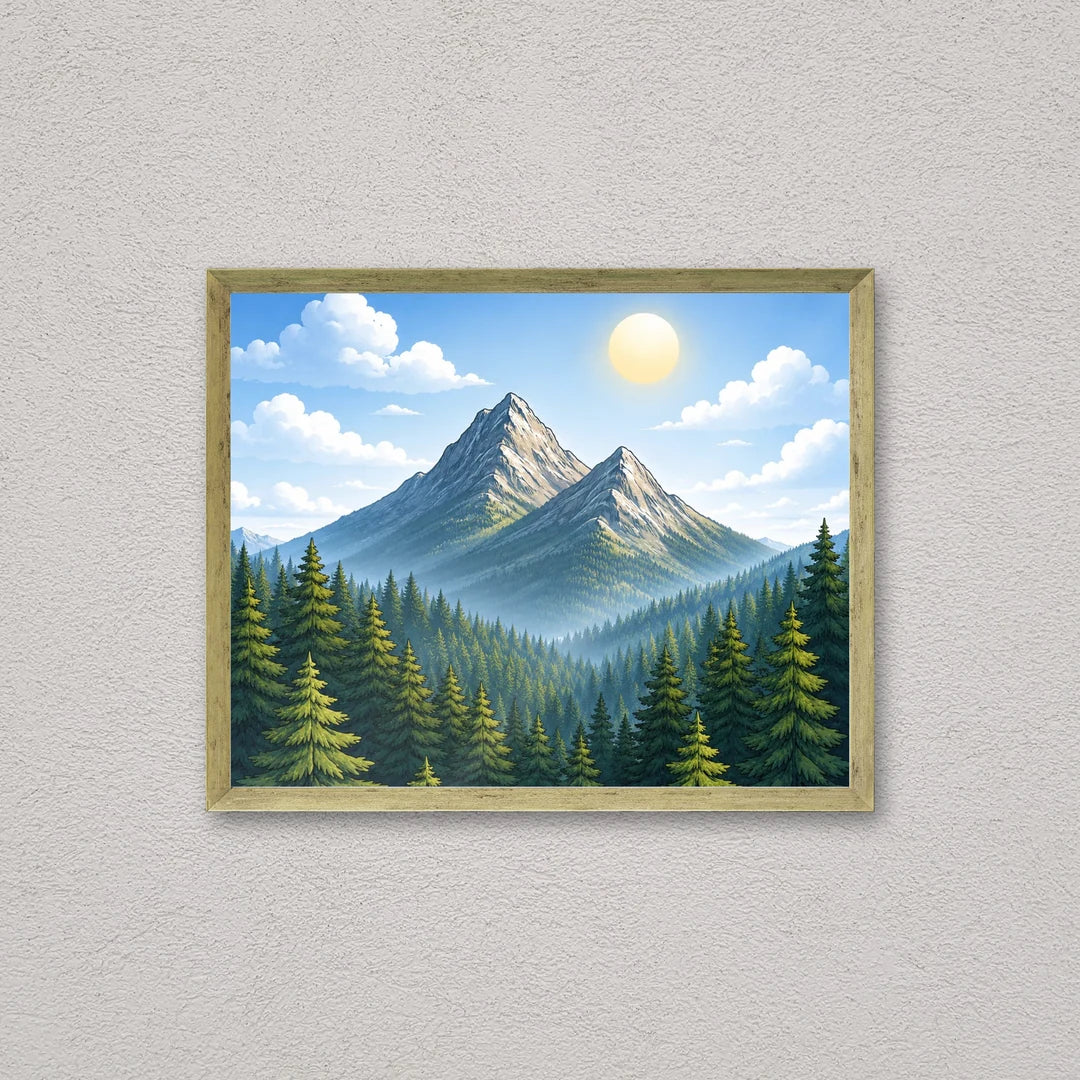 Il kit cornice completa 40×50 cm a parete di traverso, con una fotografia di esempio dentro