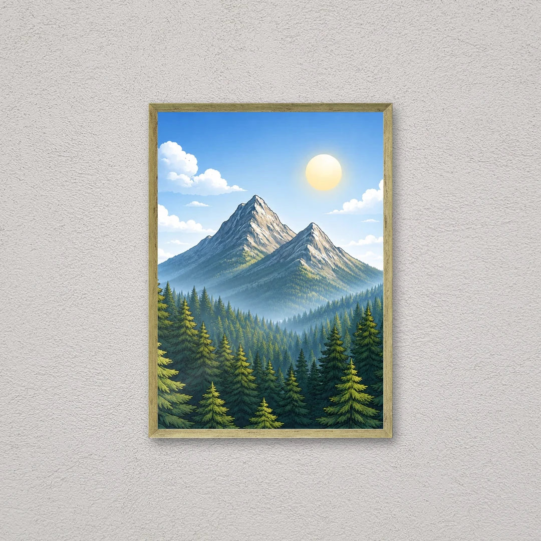 Il kit cornice completa 50×70 cm a parete, con una fotografia di esempio dentro