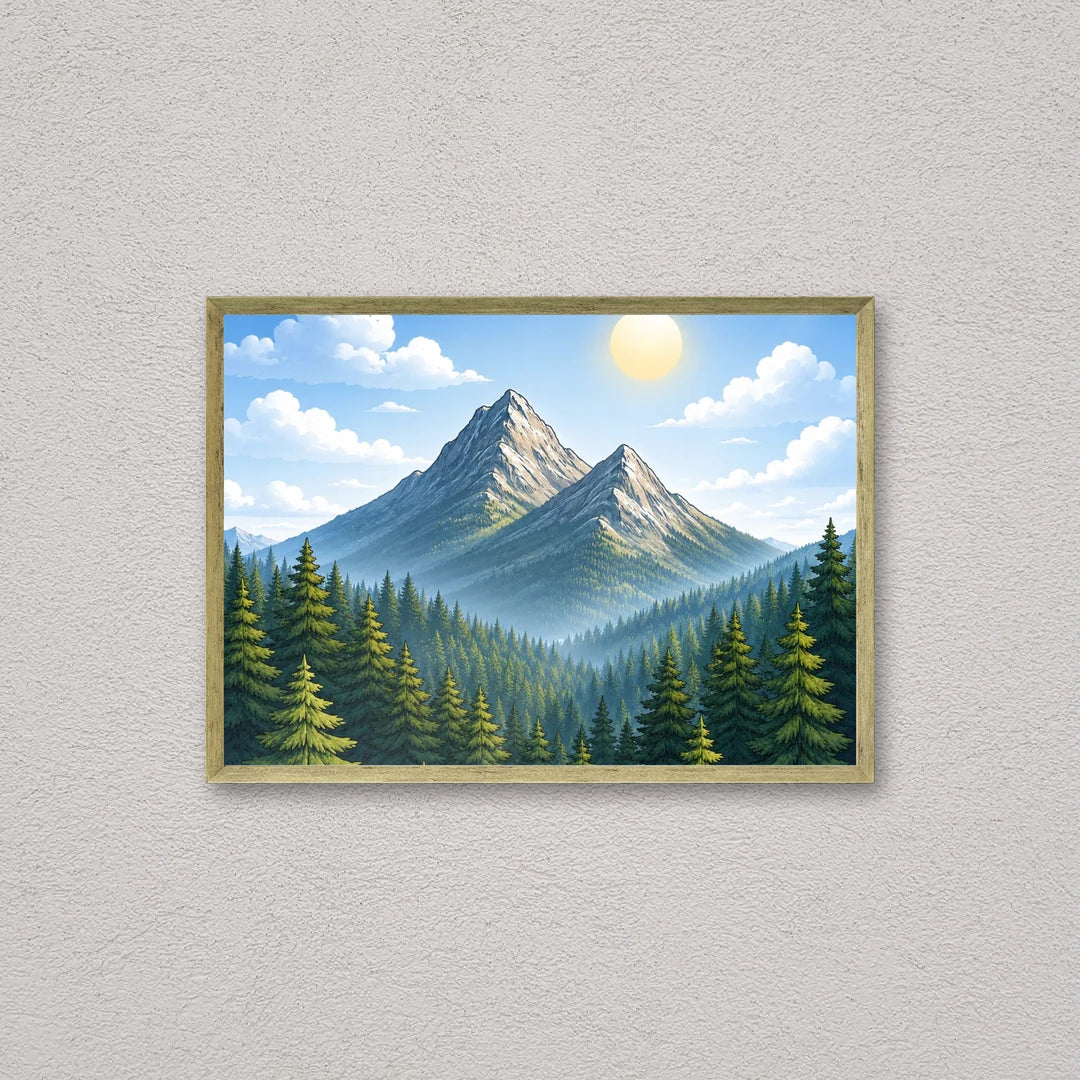 Il kit cornice completa 50×70 cm a parete di traverso, con una fotografia di esempio dentro
