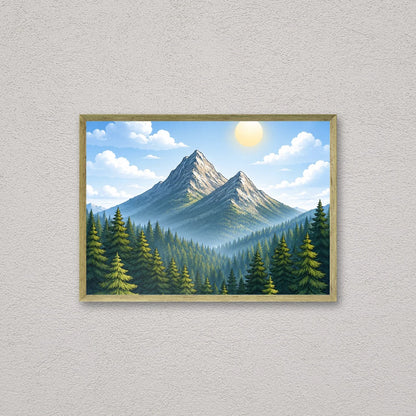 Il kit cornice completa 50×70 cm a parete di traverso, con una fotografia di esempio dentro