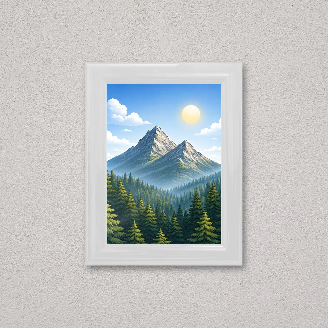 Il kit cornice completa 13×18 cm a parete, con una fotografia di esempio dentro