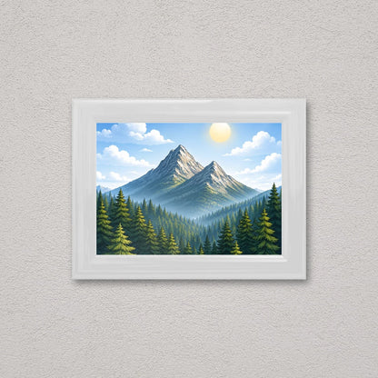 Il kit cornice completa 13×18 cm a parete di traverso, con una fotografia di esempio dentro