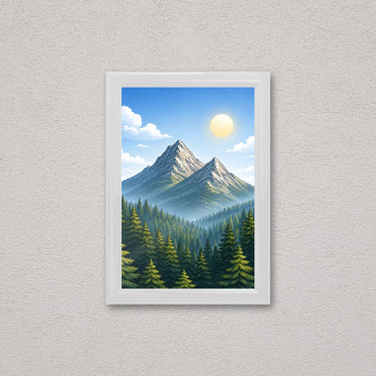 Il kit cornice completa 20×30 cm a parete, con una fotografia di esempio dentro