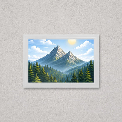 Il kit cornice completa 20×30 cm a parete di traverso, con una fotografia di esempio dentro