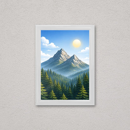 Il kit cornice completa 21×30 cm a parete, con una fotografia di esempio dentro