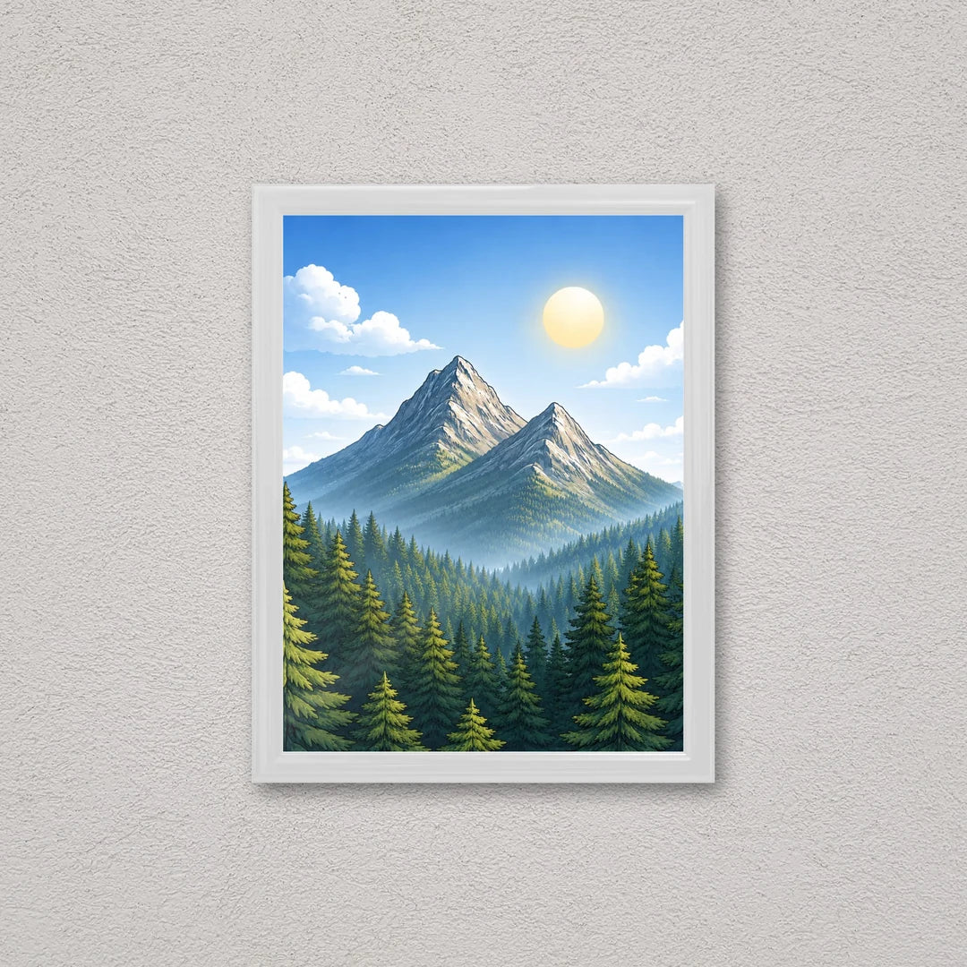Il kit cornice completa 30×40 cm a parete, con una fotografia di esempio dentro