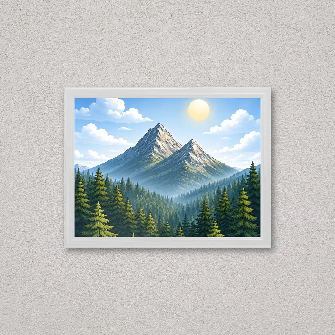 Il kit cornice completa 30×40 cm a parete di traverso, con una fotografia di esempio dentro