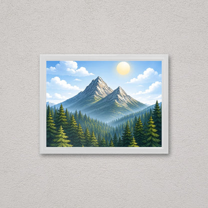 Il kit cornice completa 30×40 cm a parete di traverso, con una fotografia di esempio dentro