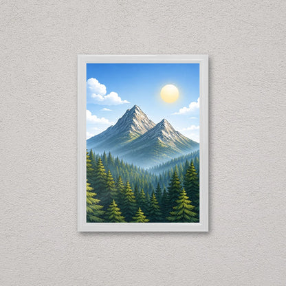 Il kit cornice completa 30×42 cm a parete, con una fotografia di esempio dentro
