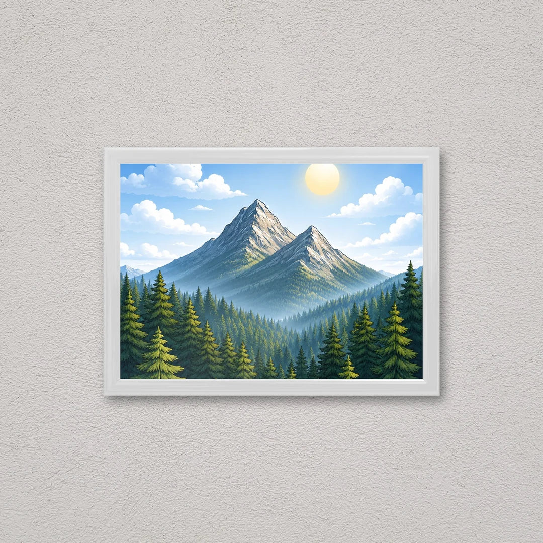 Il kit cornice completa 30×42 cm a parete di traverso, con una fotografia di esempio dentro