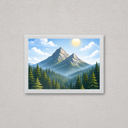 Il kit cornice completa 30×42 cm a parete di traverso, con una fotografia di esempio dentro