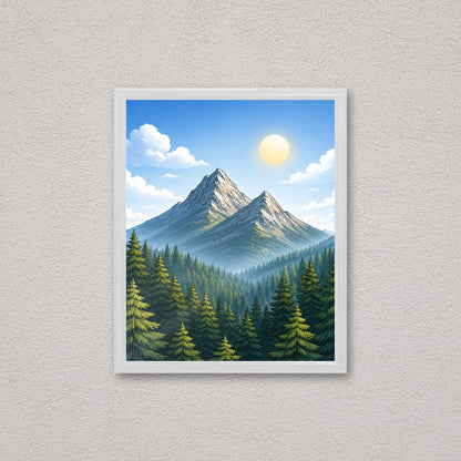 Il kit cornice completa 40×50 cm a parete, con una fotografia di esempio dentro