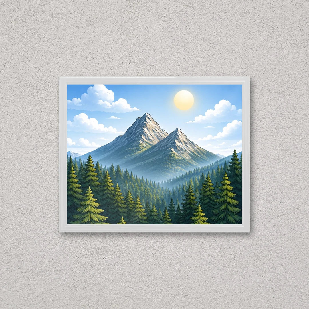 Il kit cornice completa 40×50 cm a parete di traverso, con una fotografia di esempio dentro
