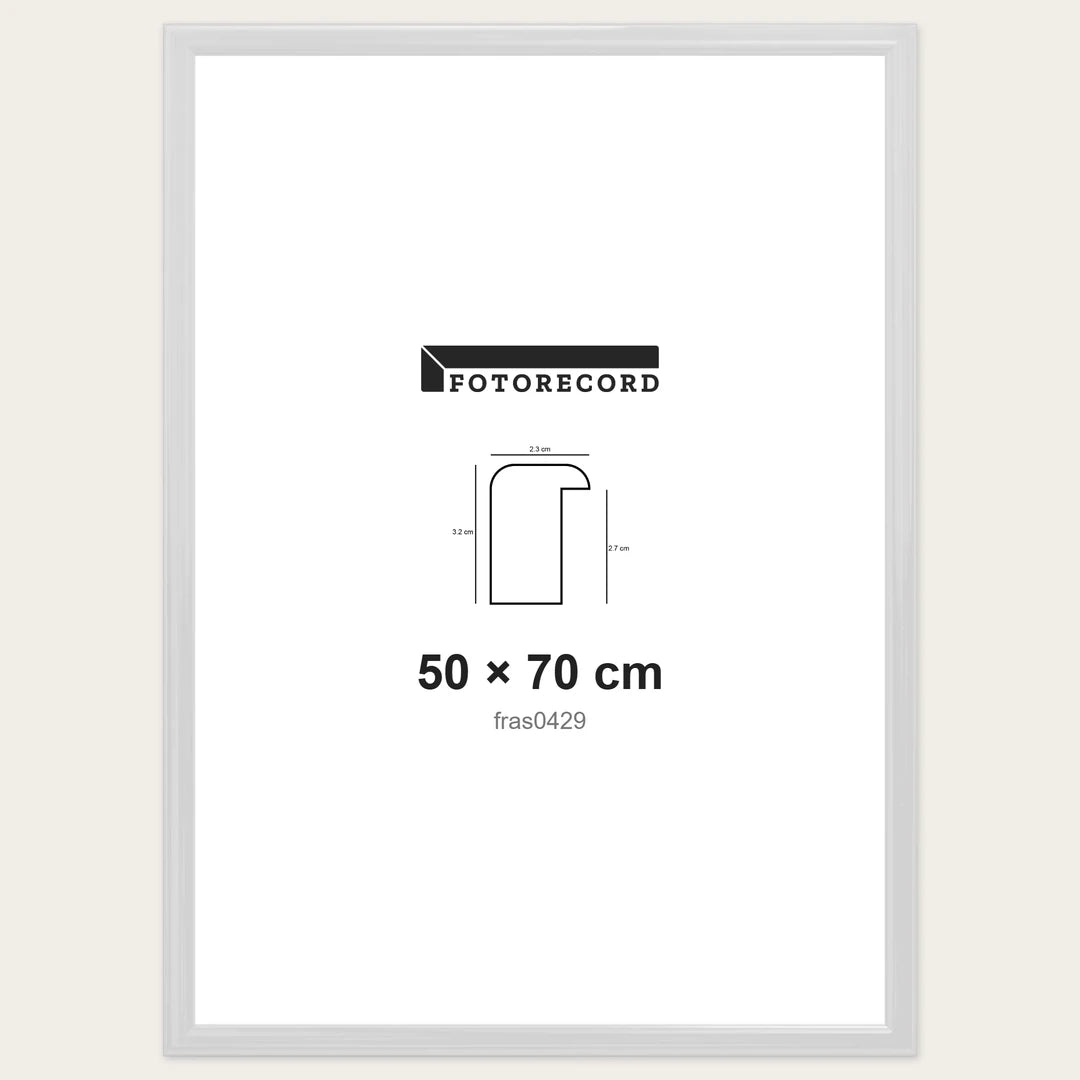 Kit Cornice Completa 50x70 cm — Bianco Lucido