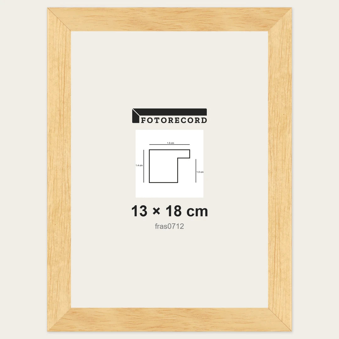 Cornici grezze fai-da-te 13x18 cm — Profilo piatto 15x14 mm