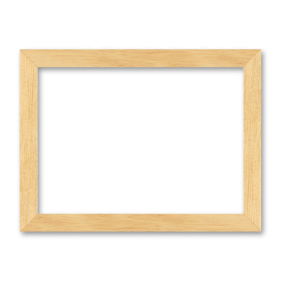 La cornice grezza 13×18 cm di traverso su fondo bianco