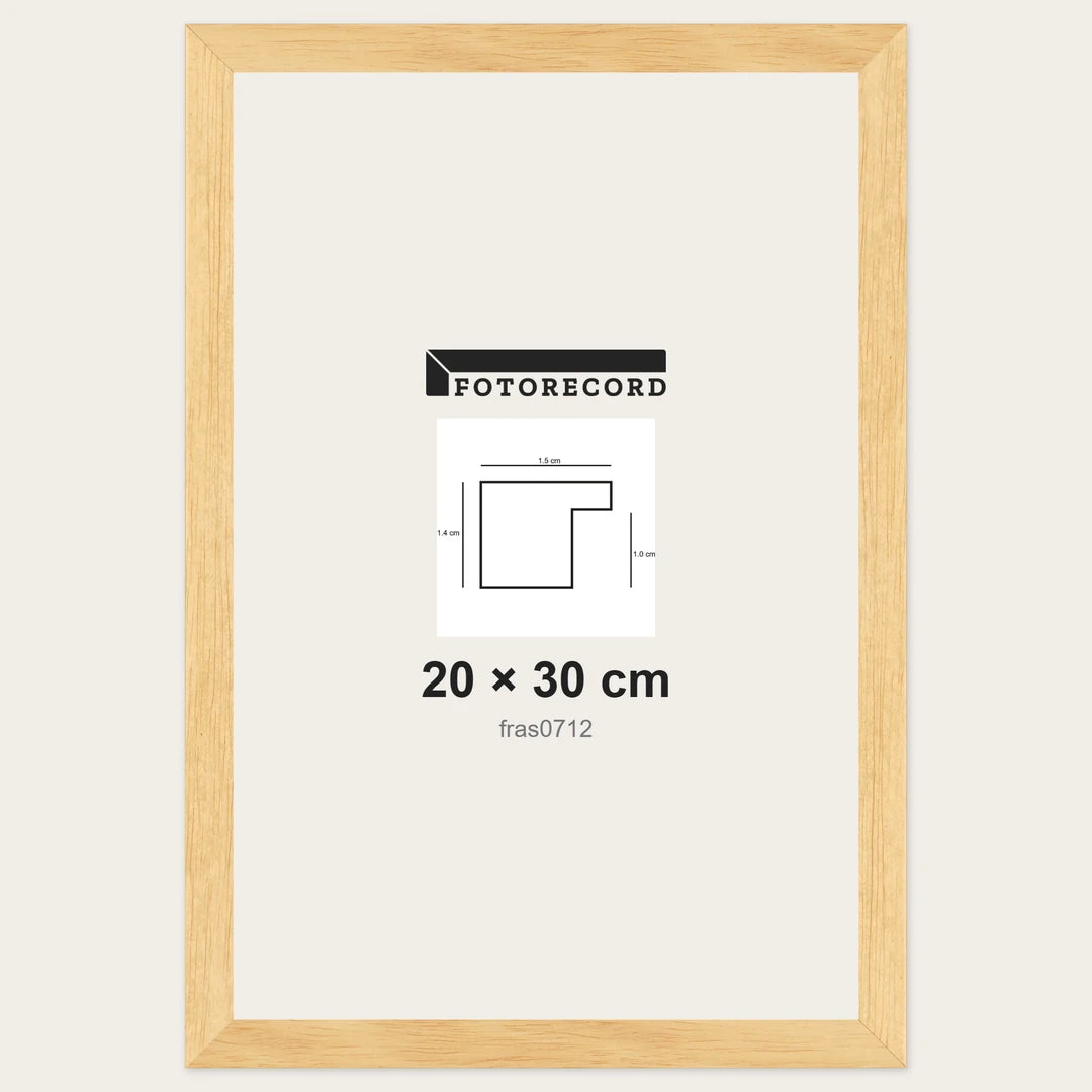 Cornici grezze fai-da-te 20x30 cm — Profilo piatto 15x14 mm