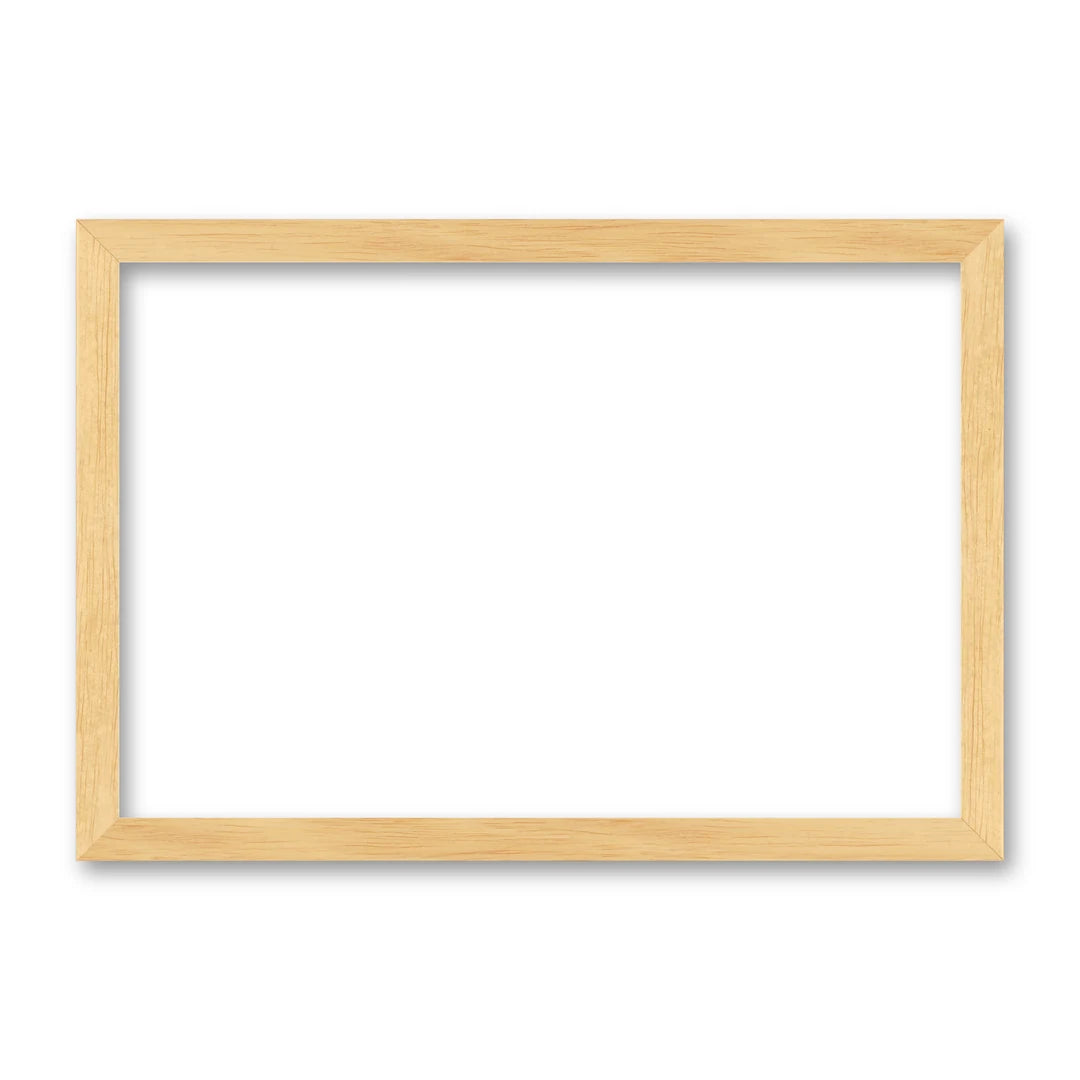 La cornice grezza 20×30 cm di traverso su fondo bianco