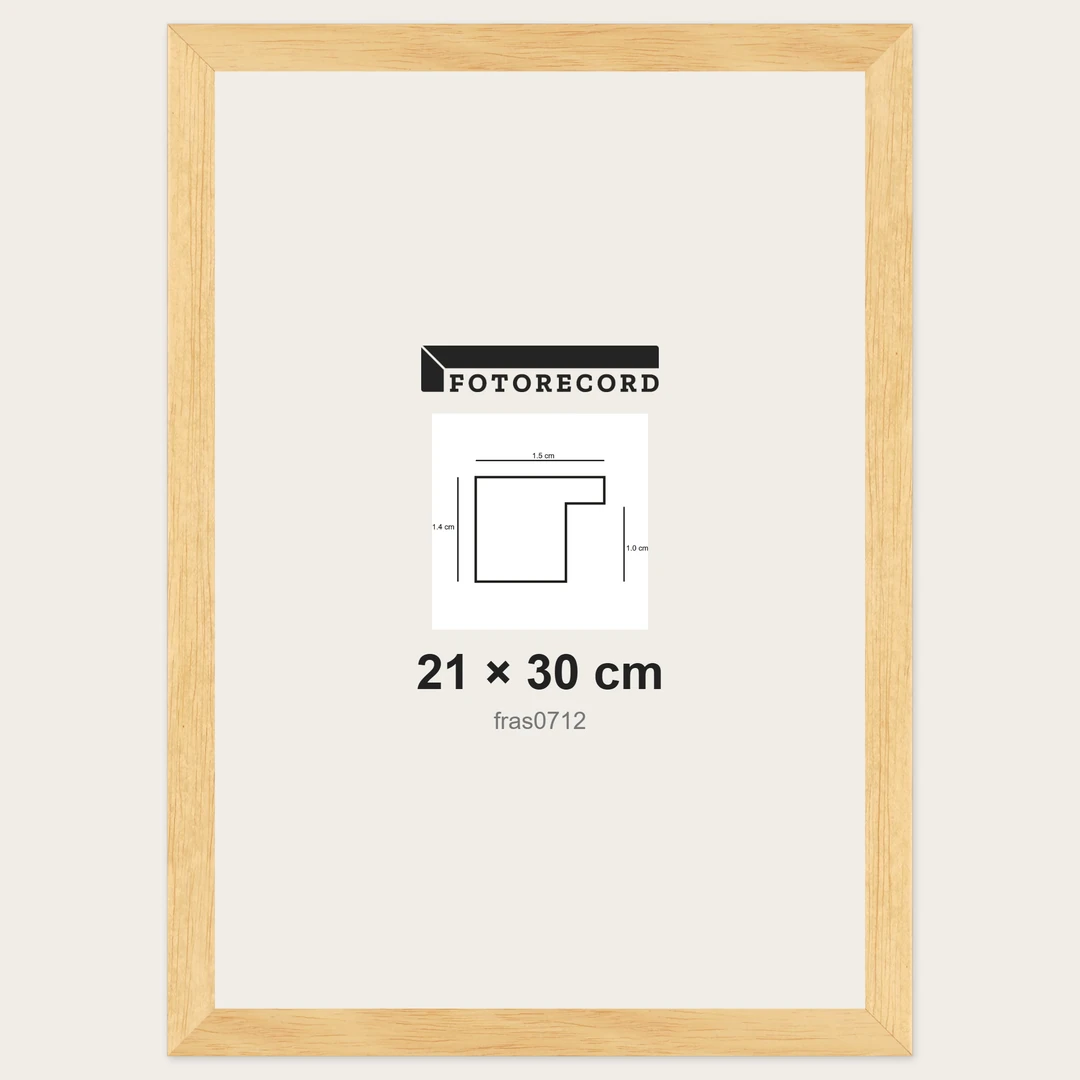 Cornici grezze fai-da-te 21x30 cm — Profilo piatto 15x14 mm
