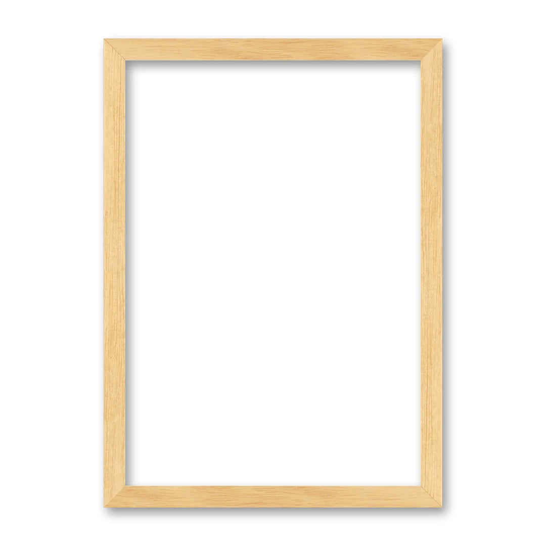 La cornice grezza 21×30 cm su fondo bianco