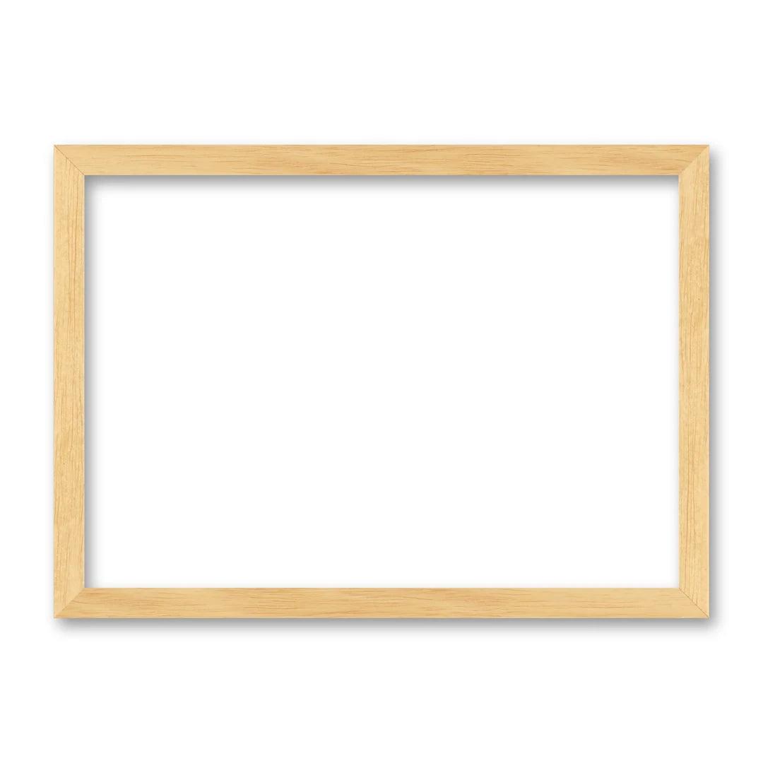 La cornice grezza 21×30 cm di traverso su fondo bianco