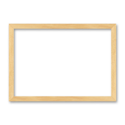 La cornice grezza 21×30 cm di traverso su fondo bianco