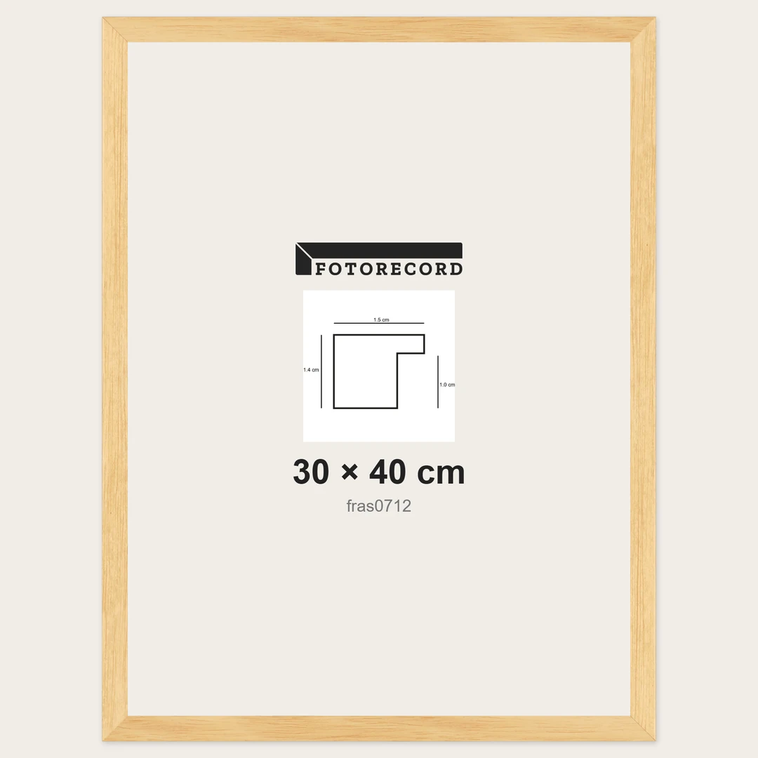 Cornici grezze fai-da-te 30x40 cm — Profilo piatto 15x14 mm