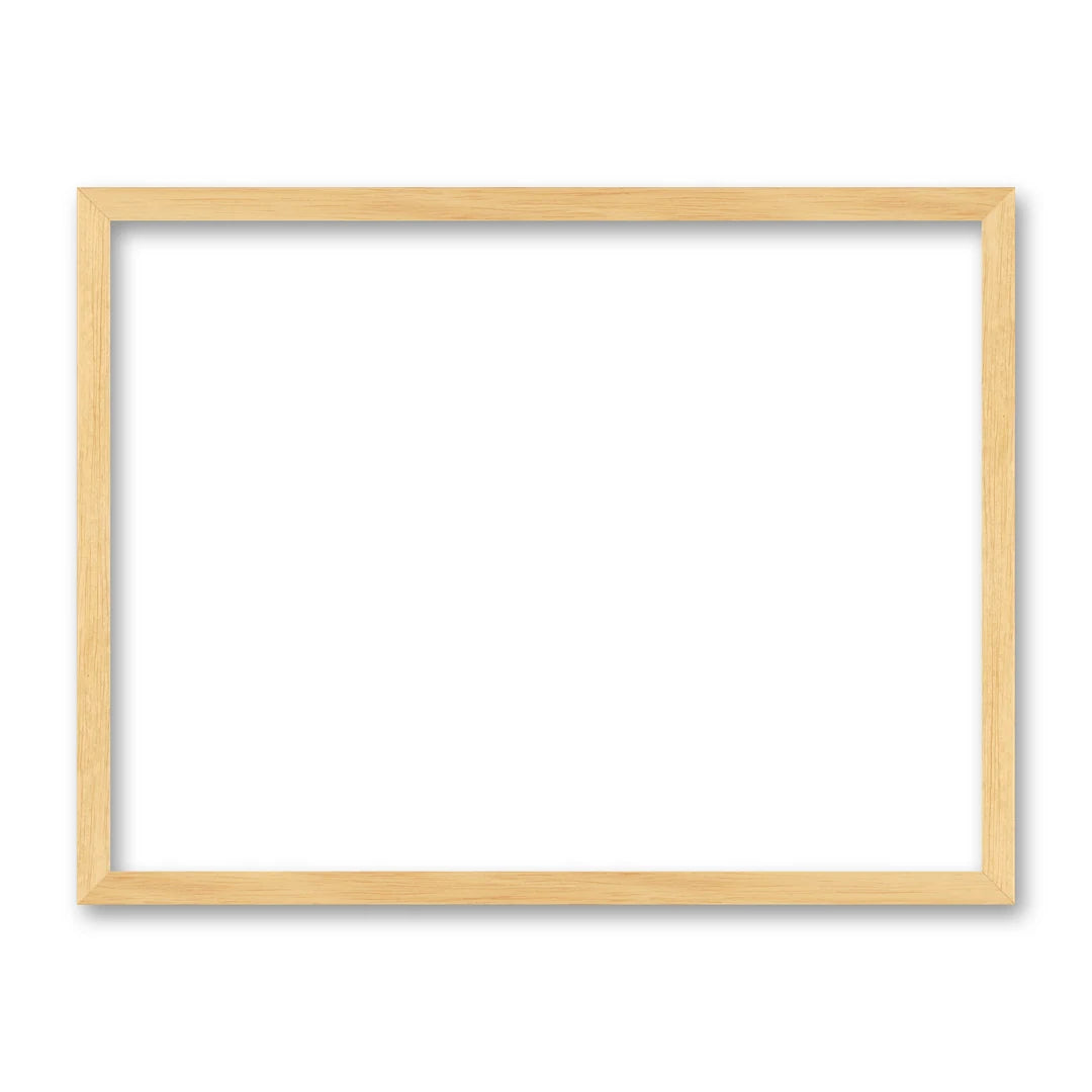 La cornice grezza 30×40 cm di traverso su fondo bianco